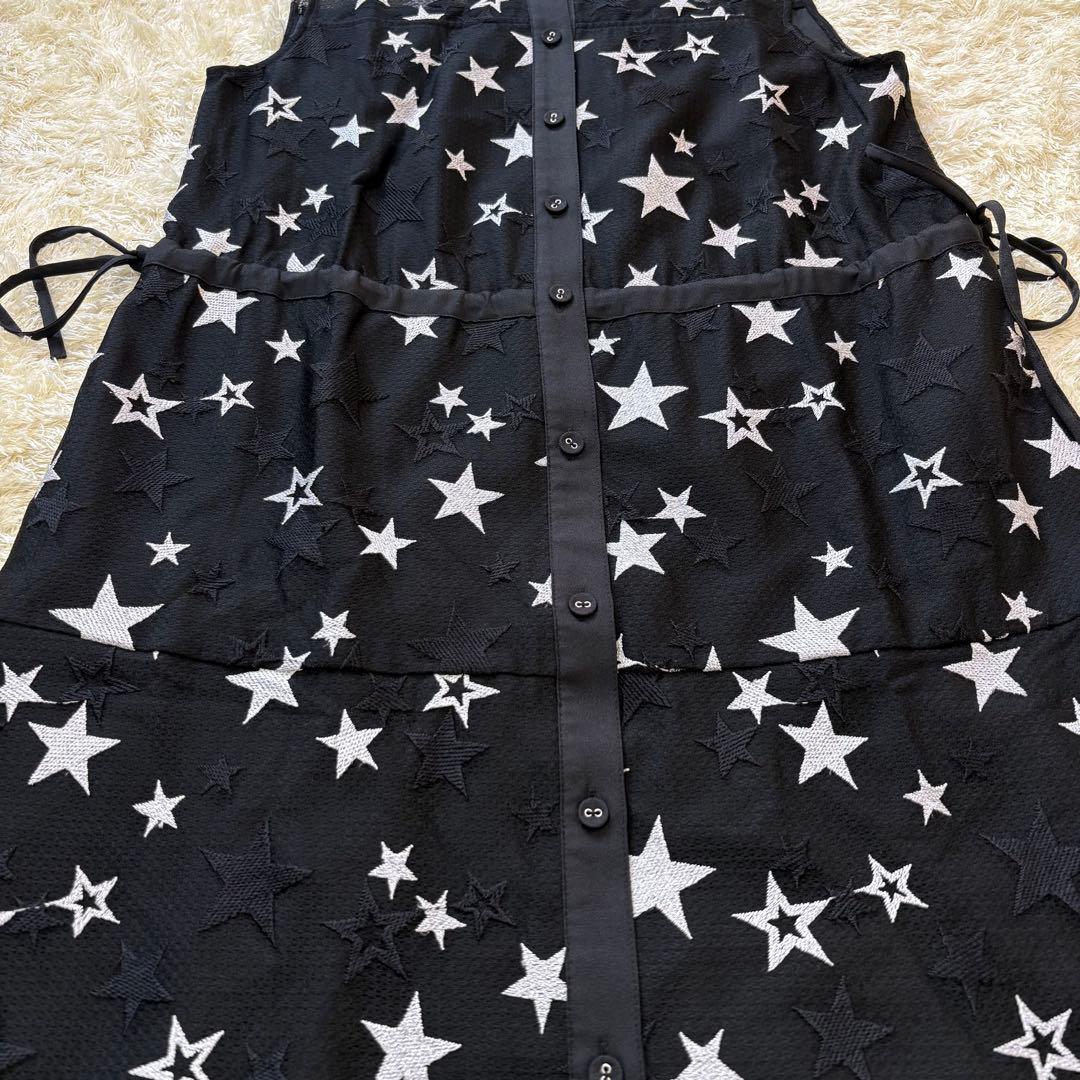 【美品】グレースコンチネンタル　ダイアグラム　ノースリーブワンピース　星柄　38