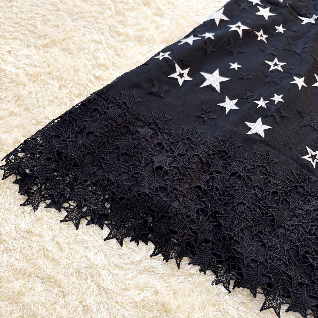 【美品】グレースコンチネンタル　ダイアグラム　ノースリーブワンピース　星柄　38