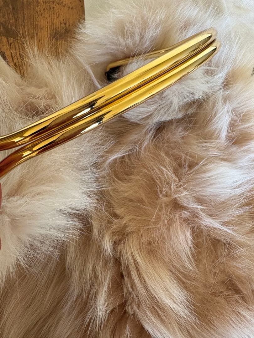 本日限定値下げ⭐︎VIOLAd'ORO⭐︎ベージュファー ハンドバッグ