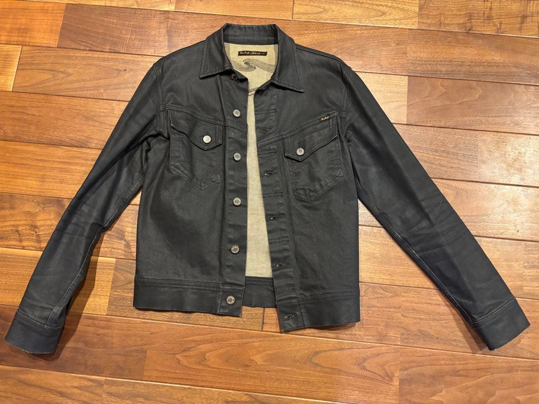 ヌーディージーンズ　デニムジャケット　ブラック Nudie Jeans Sサイズ