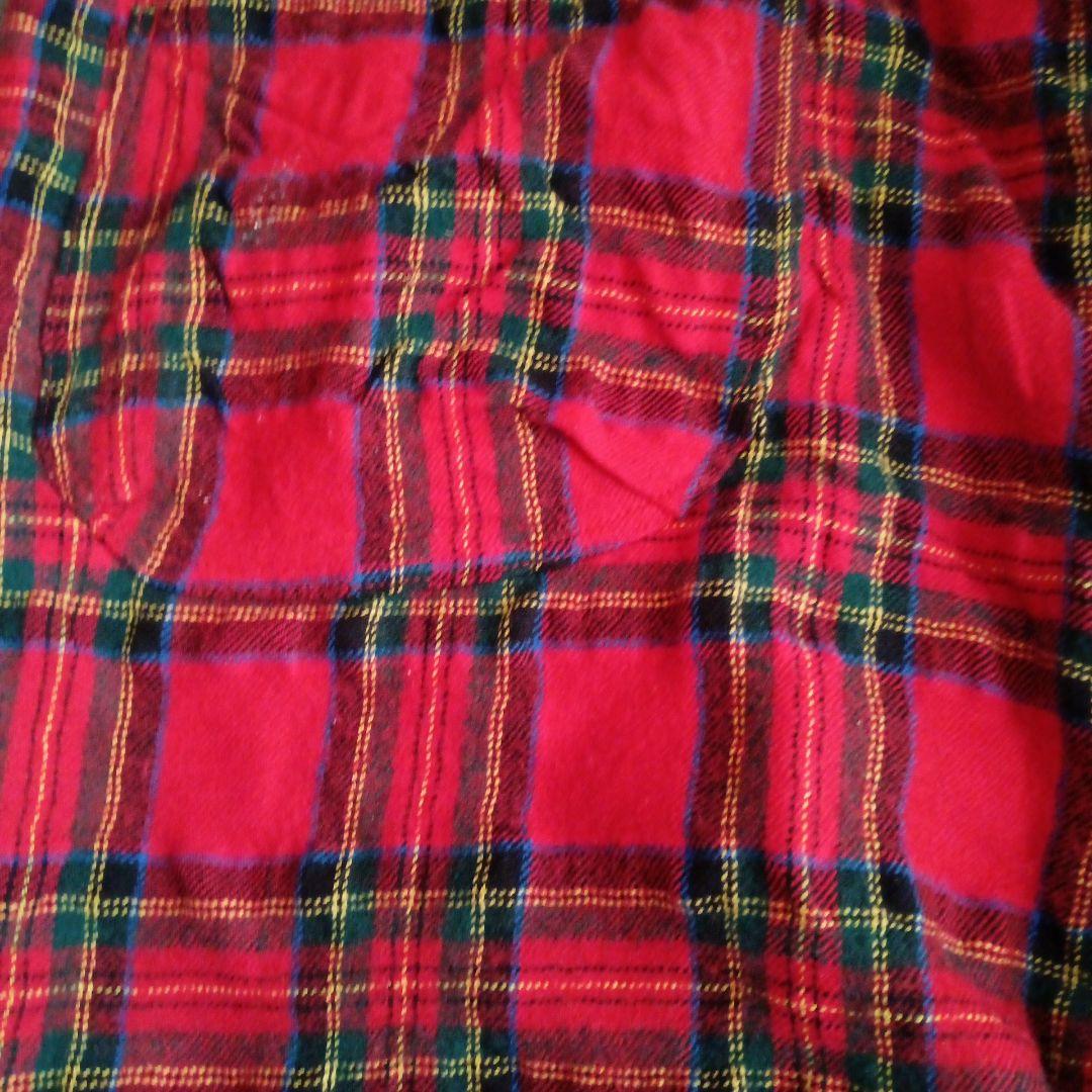 快晴堂レッドチェック カジュアルパンツ