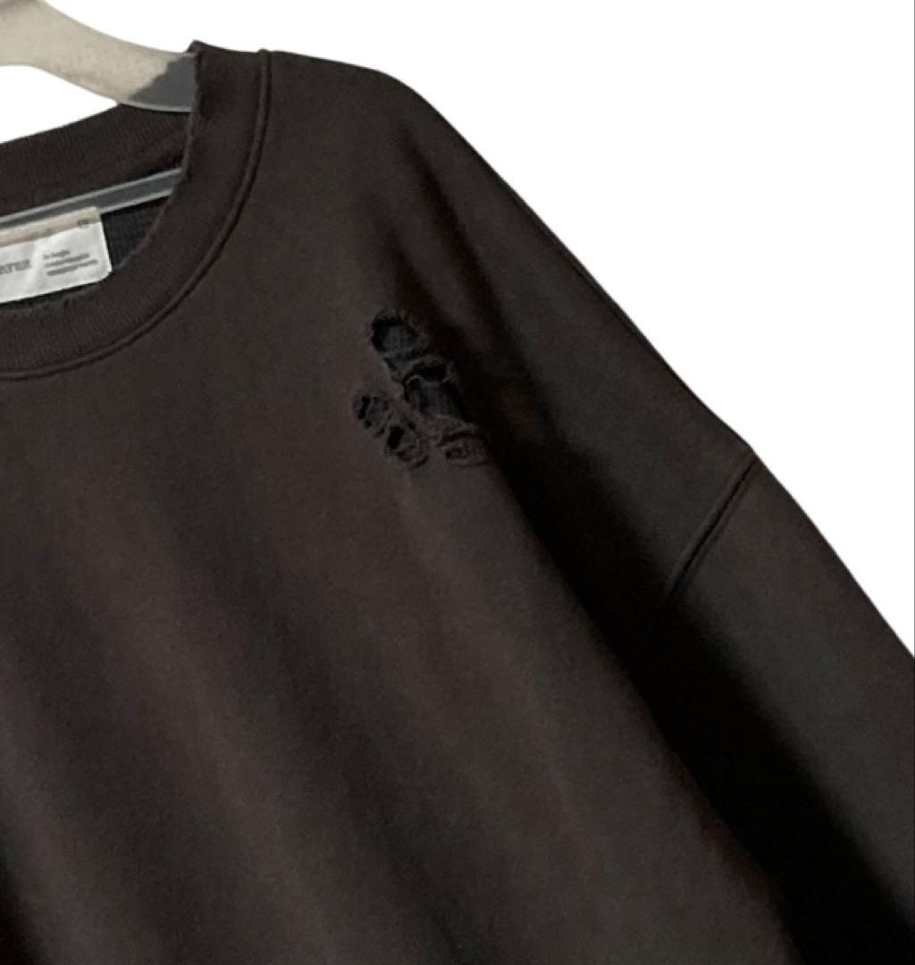 美品‼︎ ADAM PATEK ダメージ加工 スウェット トレーナー ワッフル重着