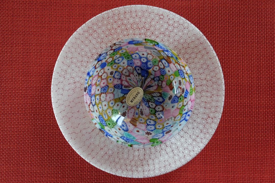吹きガラス ミルフィオリ ムラーノガラス ヴェネチアングラス/小皿/江波冨士子