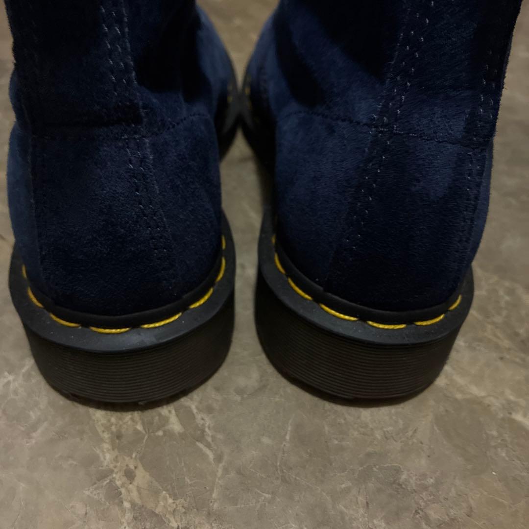 ドクターマーチン　ネイビー スエード ハイカットブーツ　uk5 紐付き