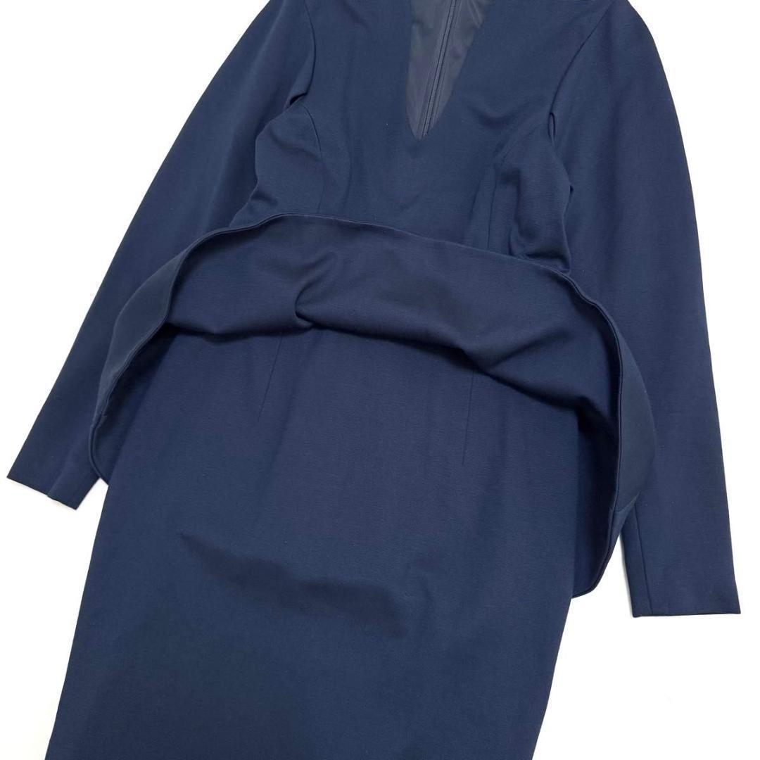 sss マメ クロゴウチ ペプラム ジャージーワンピース オケージョン