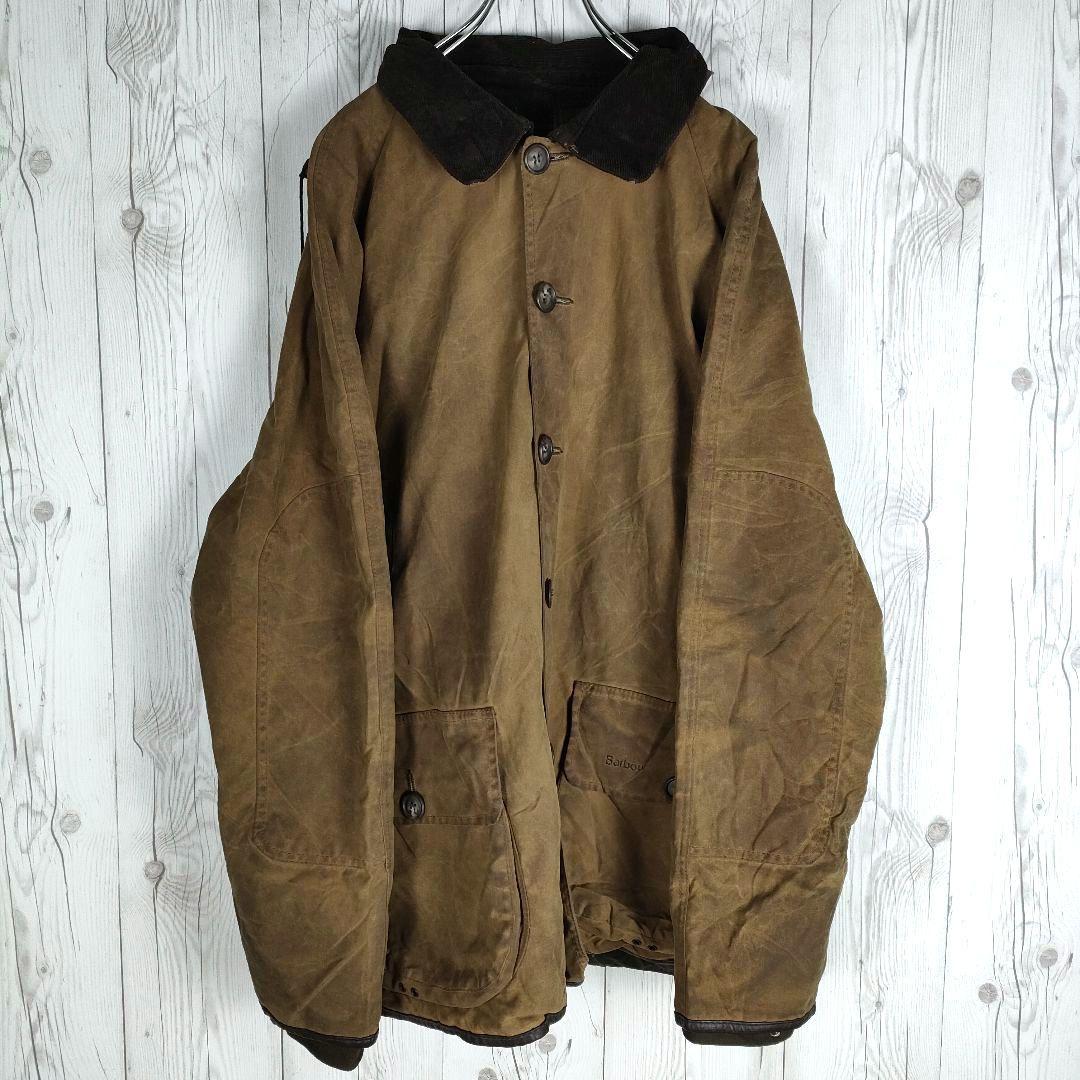 希少♪ バブアー オイルドジャケット BEAUCHAMP 英国製 茶 2XL