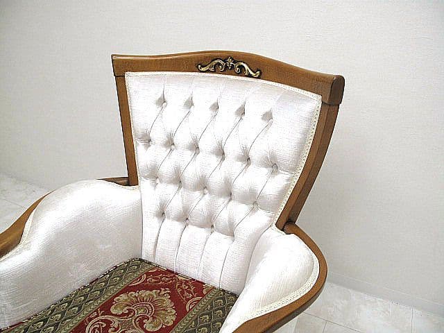 展示品　イタリア製 ロココ様式 1人掛けソファ 　　 パーソナルチェア