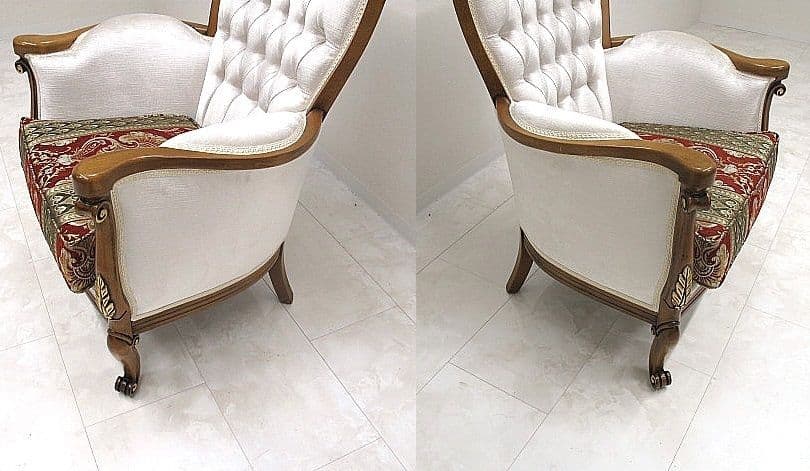 展示品　イタリア製 ロココ様式 1人掛けソファ 　　 パーソナルチェア