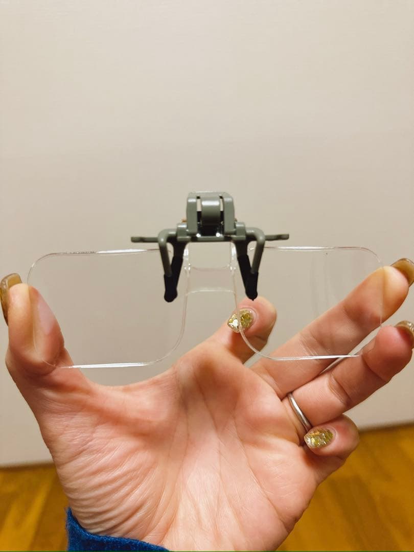 ◎クリップオン2X眼鏡拡大鏡、ハンズフリークリップ&フリップアップ虫眼鏡 ルーペ