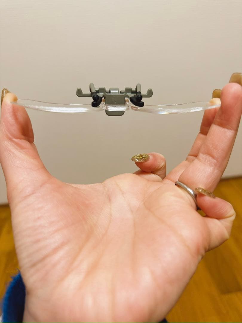 ◎クリップオン2X眼鏡拡大鏡、ハンズフリークリップ&フリップアップ虫眼鏡 ルーペ