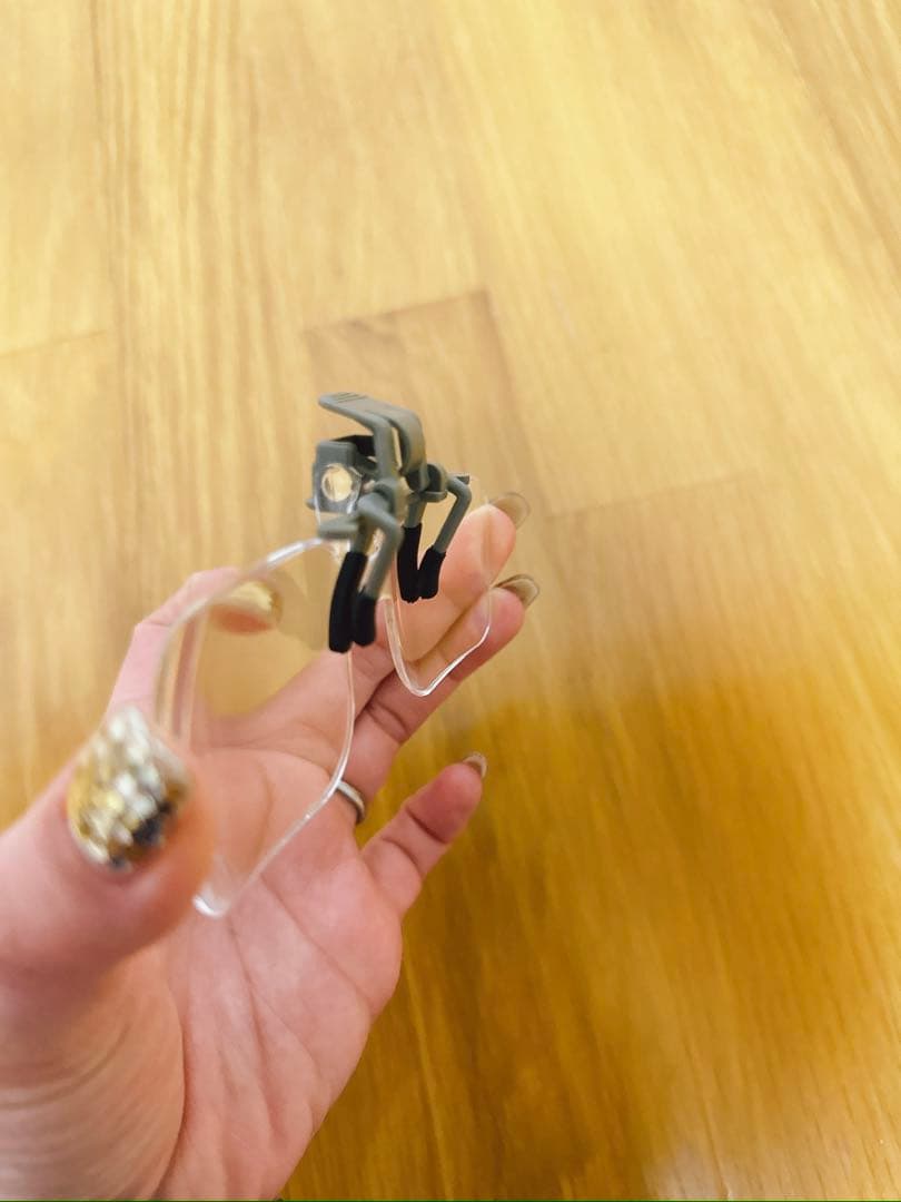 ◎クリップオン2X眼鏡拡大鏡、ハンズフリークリップ&フリップアップ虫眼鏡 ルーペ