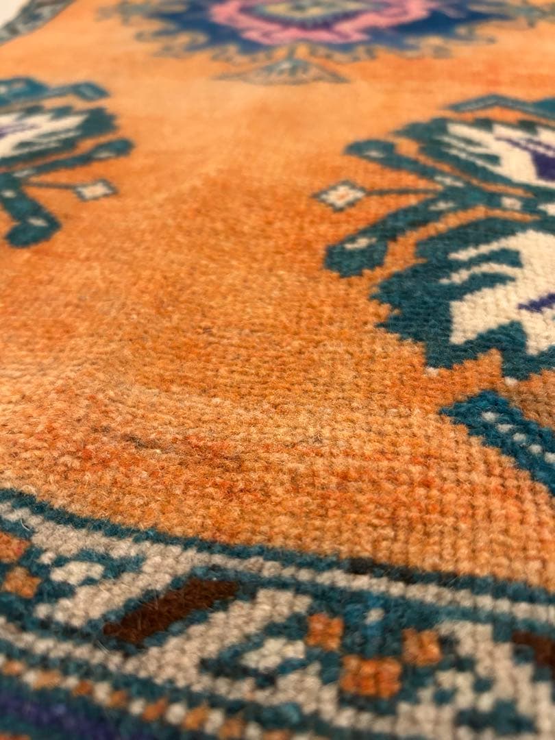 トライバルラグ・トルコヴィンテージラグ・ウール約47×102cm