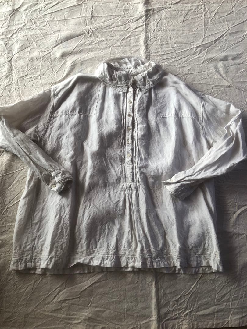 ▷専用です　nest Robe フリルカラーレースリネンブラウス