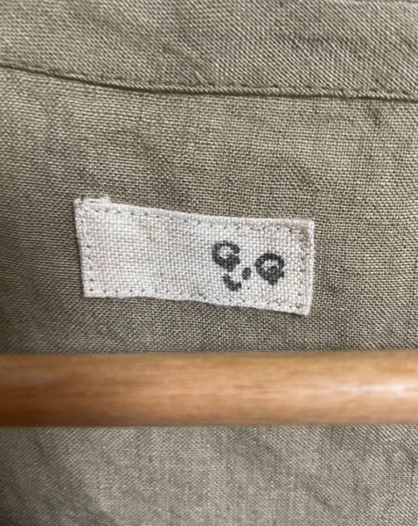 ハンドメイド作家キマグレナジョージ ギャザー切替パフ袖チュニック　ベージュ