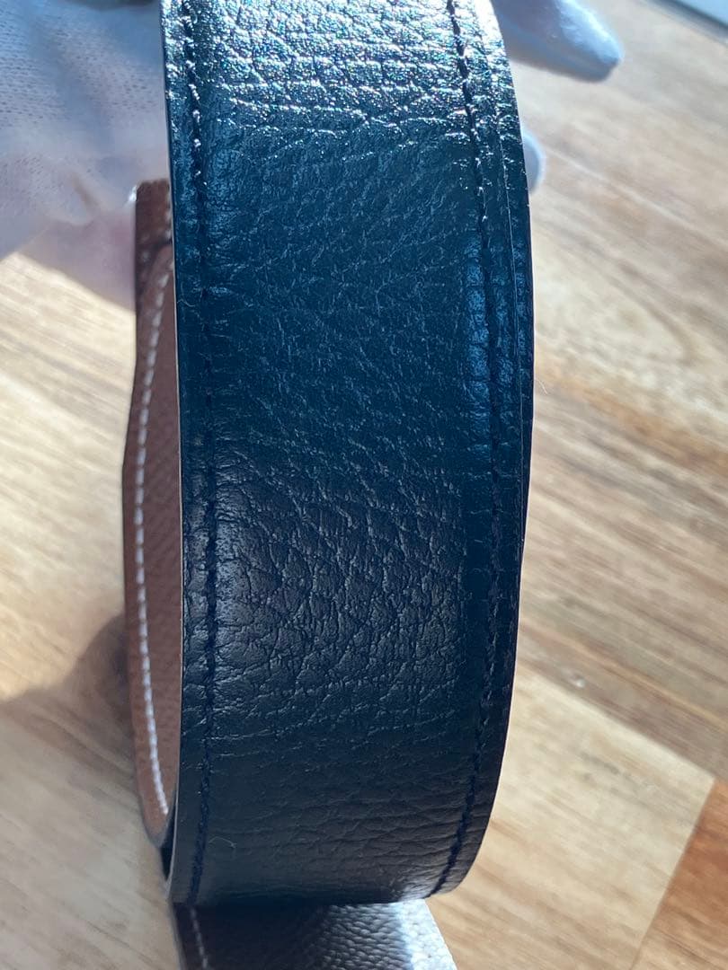 HERMES レザーベルト ゴールドバックル コンスタンスベルト エルメス 65