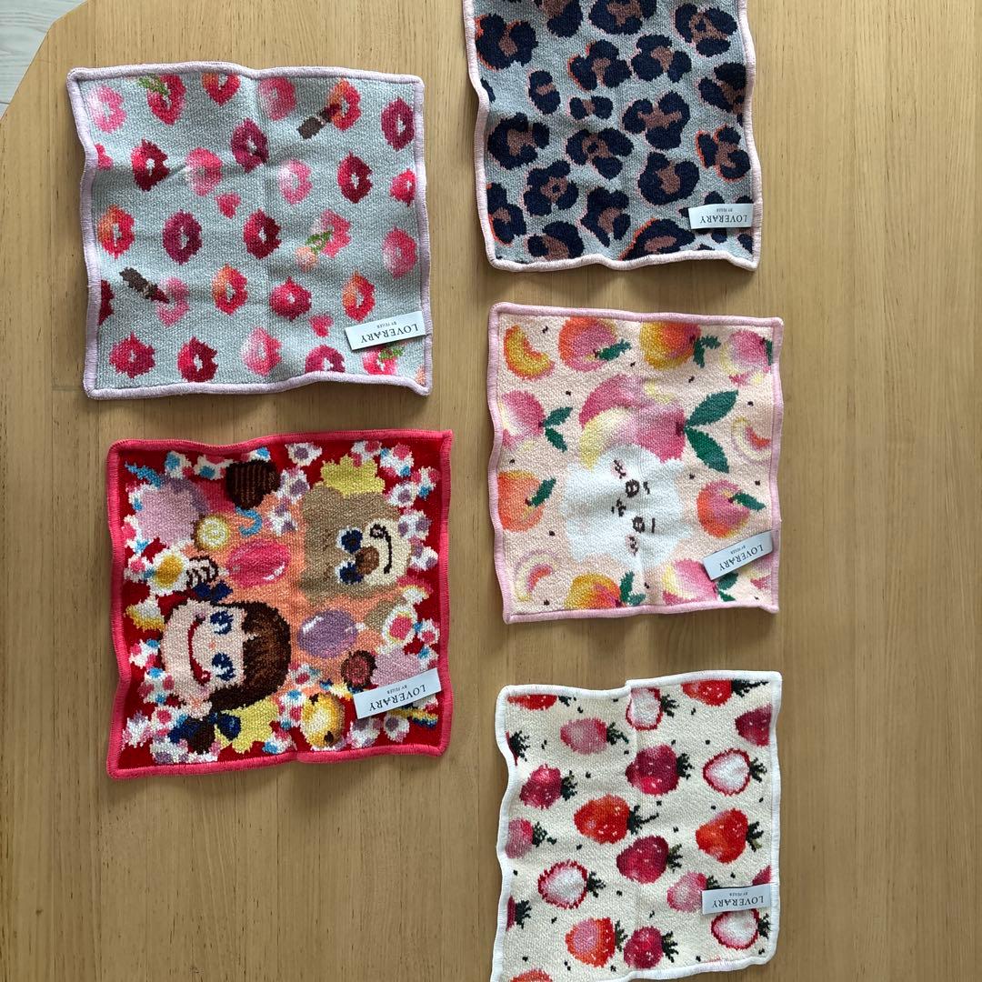 ラブラリーバイフェイラー　タオルハンカチ5枚セット　中古！！