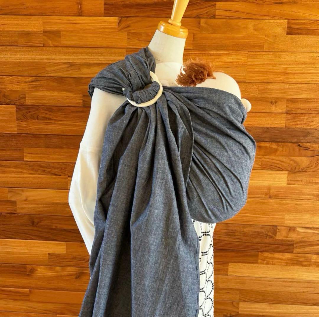 北極しろくま堂　スリング　キュットミー！　ダンガリー　ネイビー　説明書DVD付き