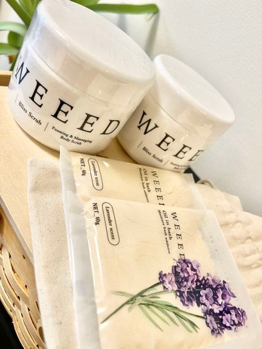 WEEED薬用桃尻スクラブ2個×オイルインバス2個