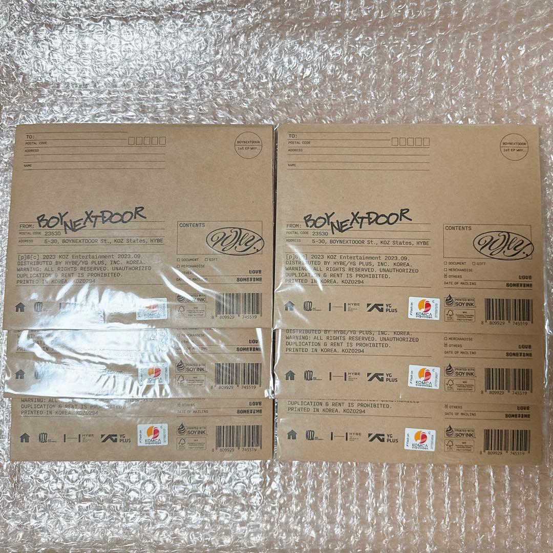 【新品未開封】BOYNEXTDOOR WHY LETTERver. 6セット