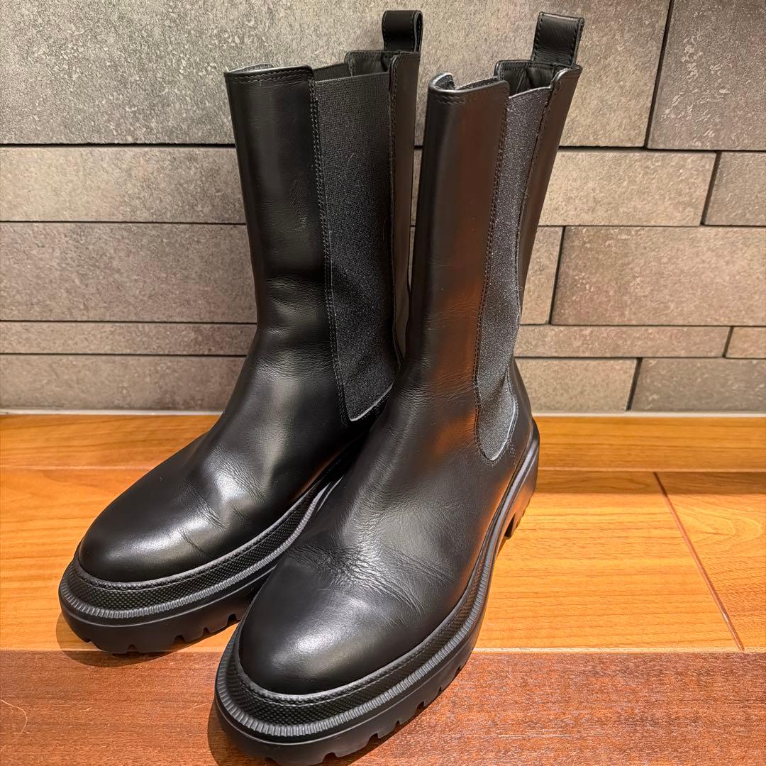トゥモローランド　ブーツ　サイドゴアブーツ　ブラック　38 24㎝