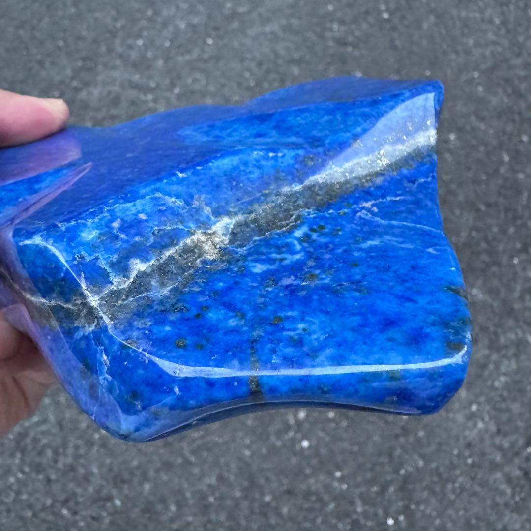 ☆ラピスラズリ☆高品質☆厄除☆約1170g☆アフガニスタン産☆天然無着色☆磨き石