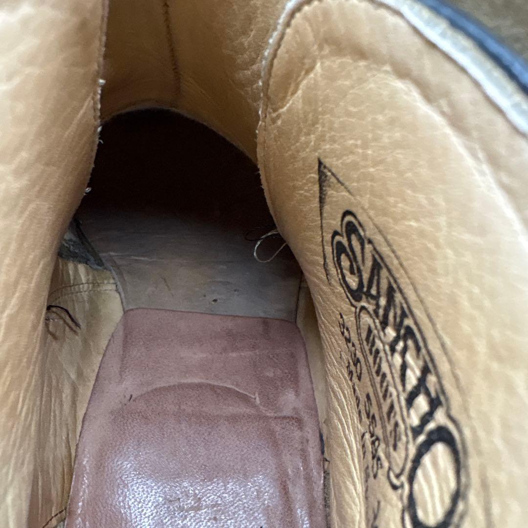 極美品！SANCHO サンチョ　スペイン製　ウエスタン　本革　ショートブーツ