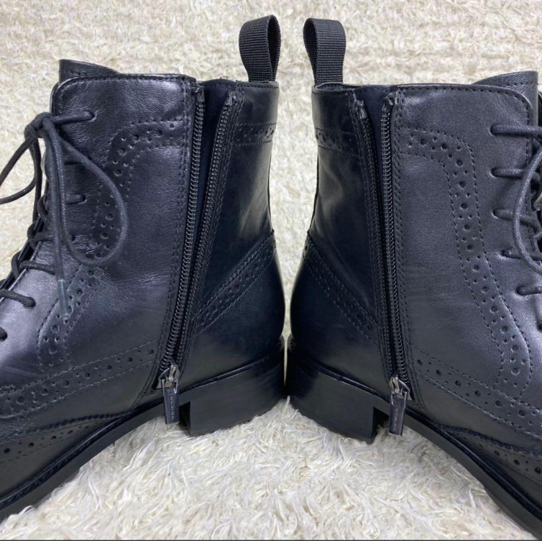『未使用級』リーガル レースアップブーツ サイドジップ 23 ゴアテックス