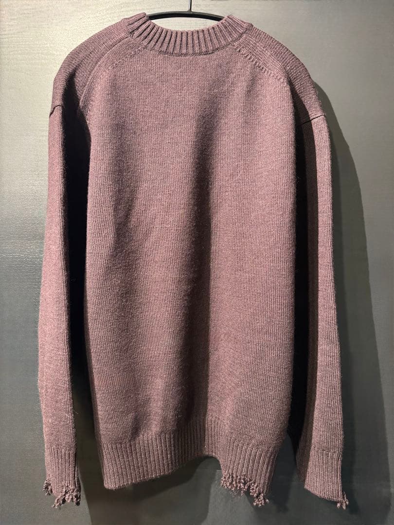 ＜LOEFF＞5ゲージ ダメージ ニット プルオーバー UNISEX