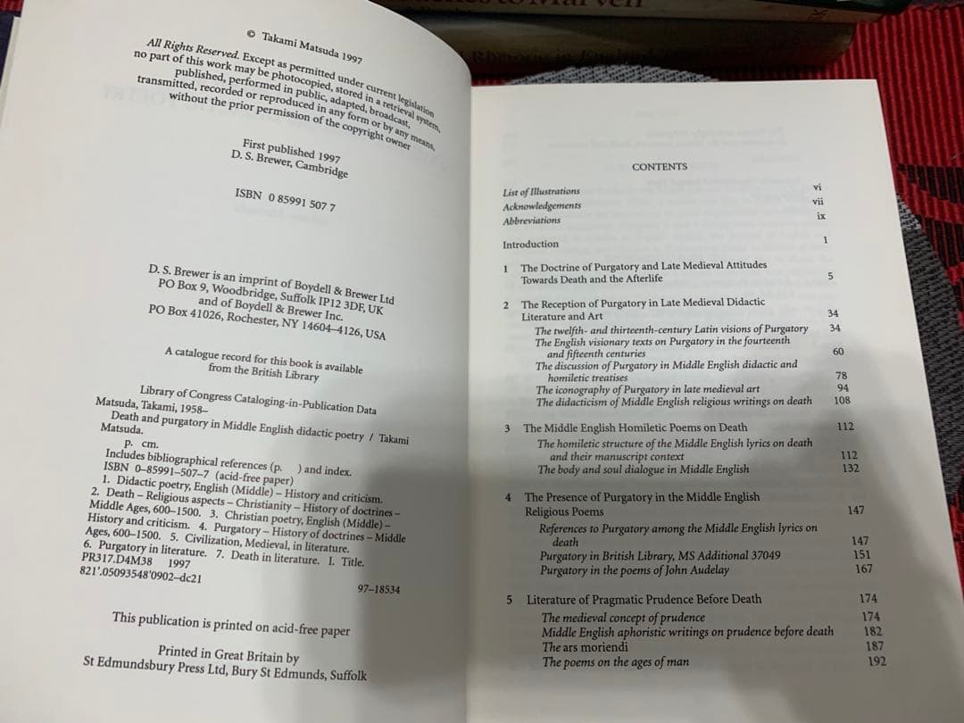 洋書 Death and Purgatory in Middle English