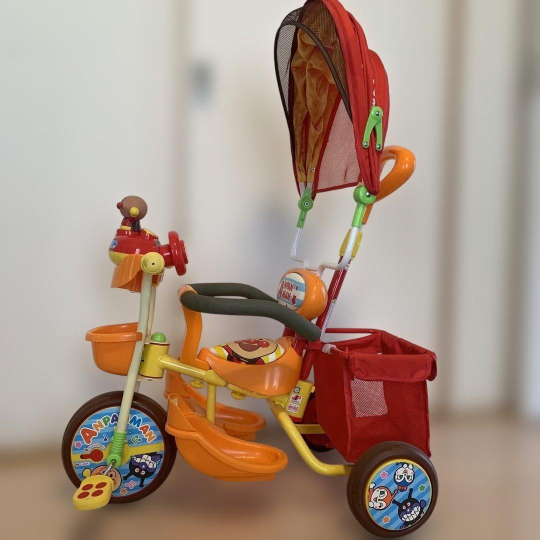 アンパンマン デラックスII 自転車 日よけ付き　メロディ　おしゃべりブザー
