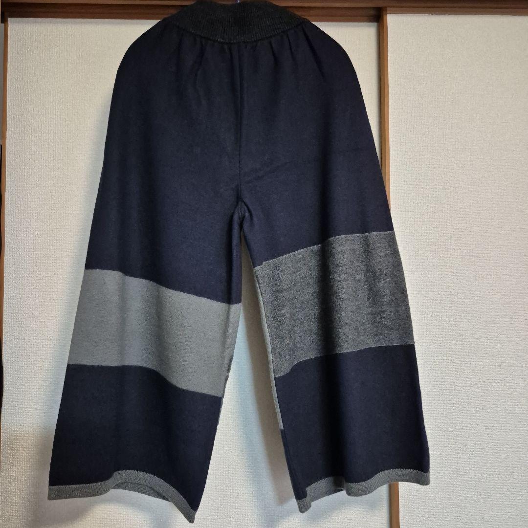 ✨️新品✨️ FUGAFUGA パッチワーク ガウチョパンツ ネイビー/グレー
