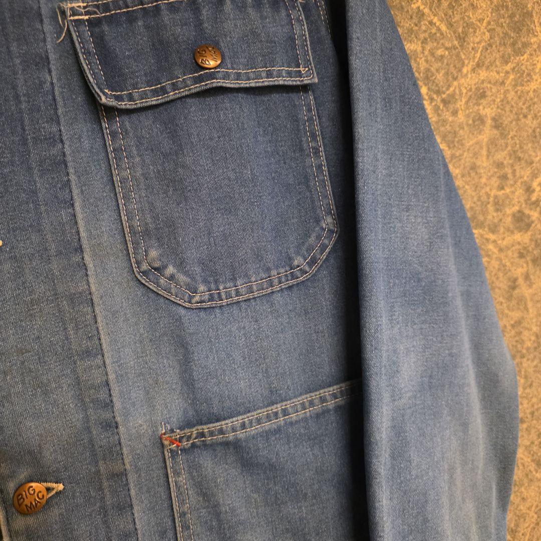 80s BIGMAC ビッグマック　デニムカバーオール　ヴィンテージ　フェード