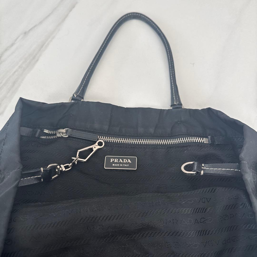 PRADA ブラック ナイロン トートバッグ　ハンドバック
