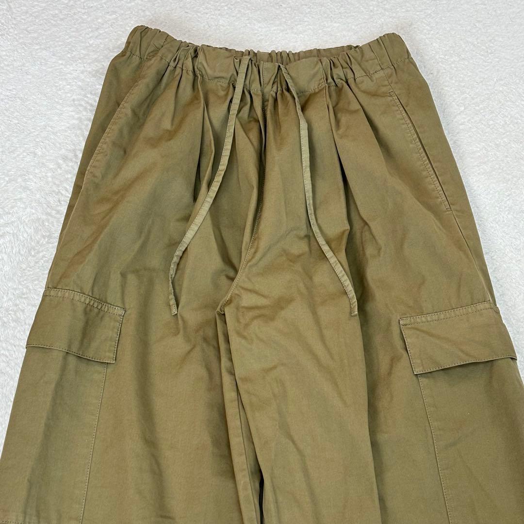 【美品✨】かぐれ ユーティリティーイージーパンツ ワイド 2WAY 綿 カーキ