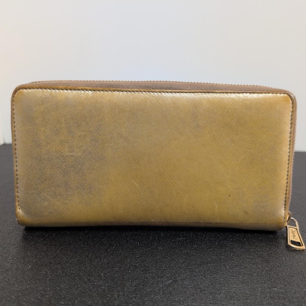 イヴサンローラン　長財布　Yメール　YSL ロゴ　カサンドラ ロゴ　財布　金色