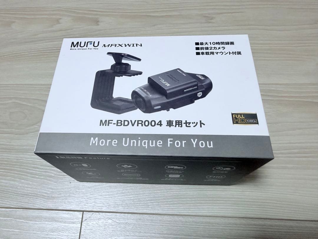 MUFU 前後2カメラ ドライブレコーダー MF-BDVR004車用セット