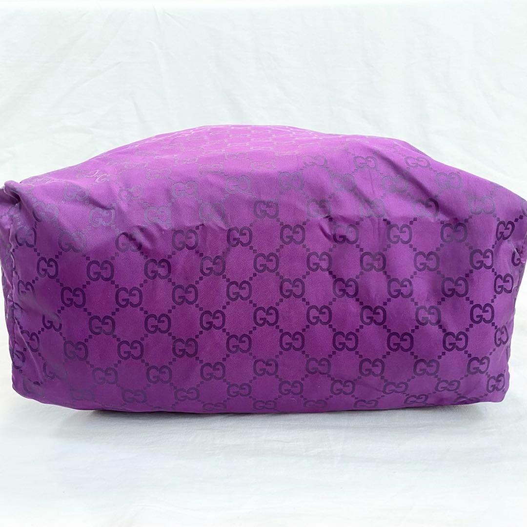 極美品✨ グッチ GUCCI GGナイロン トートバック エコバック パープル