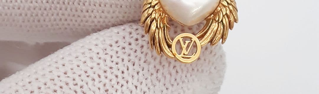 Z08-19　ルイヴィトン　ブルックドレイユクール　ピアス　右のみ　エンジェル