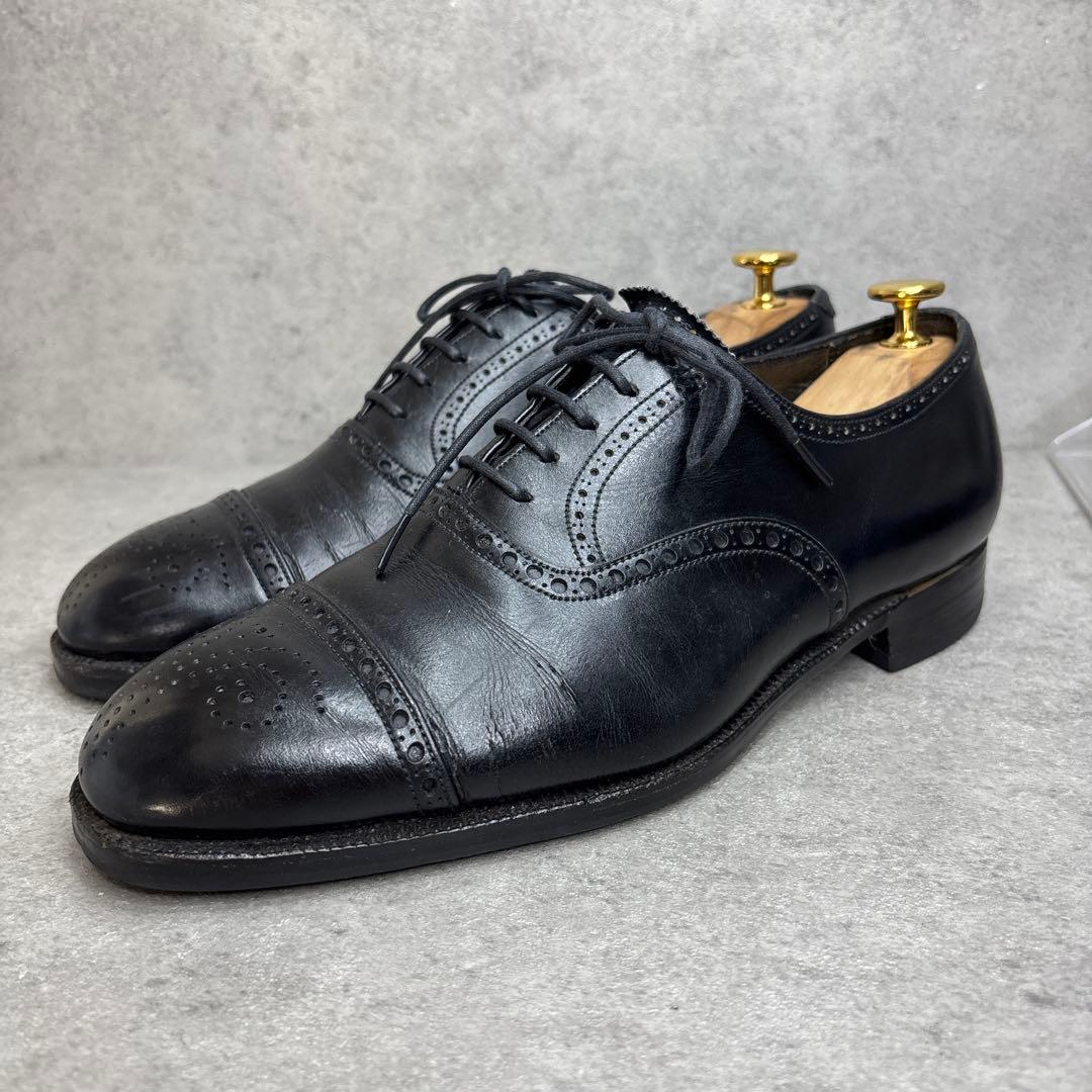 CROCKETT&JONES クロケットアンドジョーンズ セミブローグ 革靴 黒