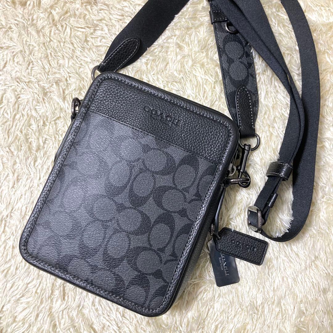 【極美品】コーチ サリバン ショルダーバッグ レザー PVC グレー ブラック