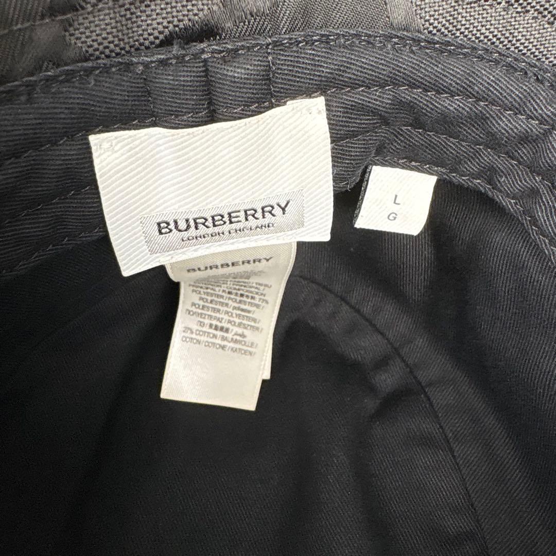 Burberry バーバリー TB柄 バケットハット ブラック Lサイズ