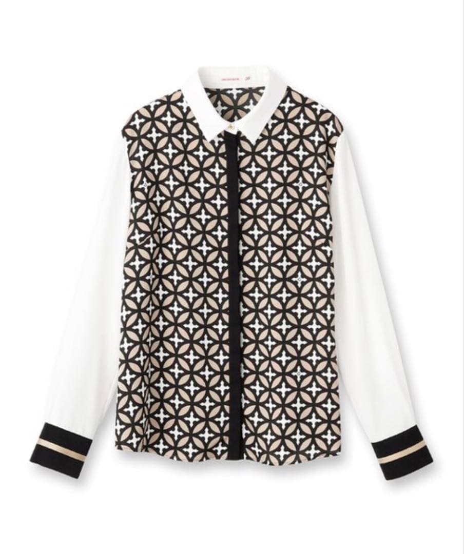 新品・未使用　DRESSTERIOR オーバーラップサークルシャツ　幾何学模様