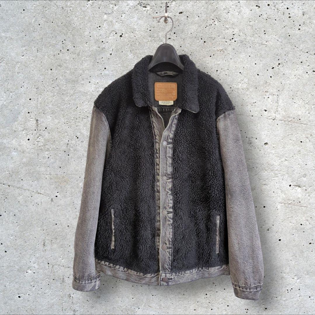 古着　Levi’s リーバイス　ボアジャケット　ブラックデニム　XL