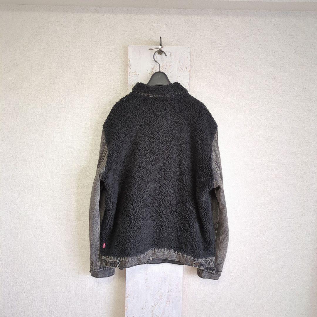古着　Levi’s リーバイス　ボアジャケット　ブラックデニム　XL