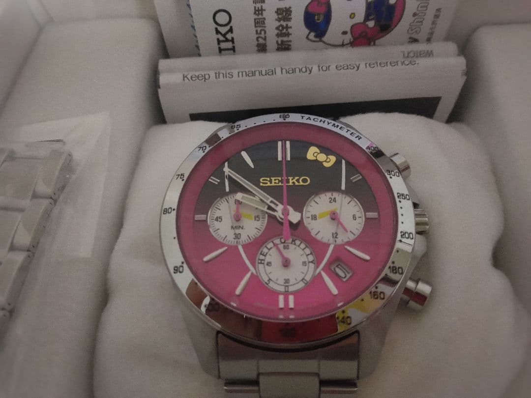 『再値下げ』ハローキティ　500系新幹線25周年　SEIKO 限定モデル時計