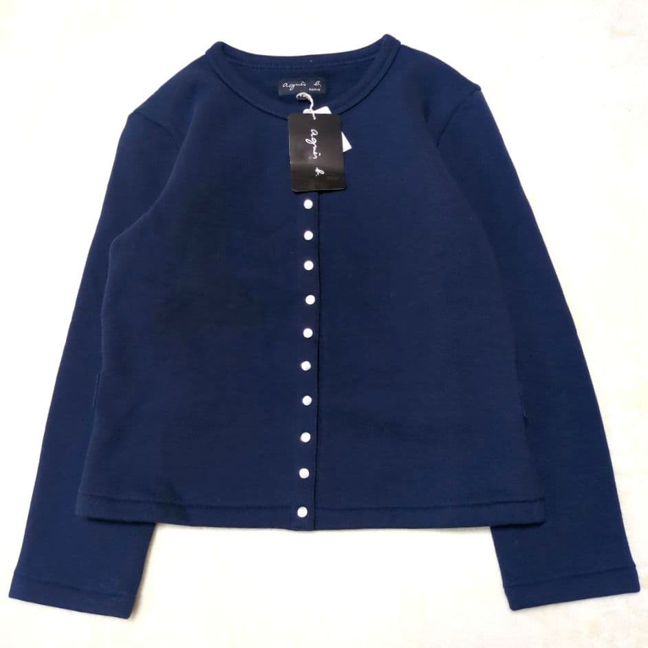アニエスべー【新品未使用】コットン メルトン カーディガンプレッション　現行　Ｍ