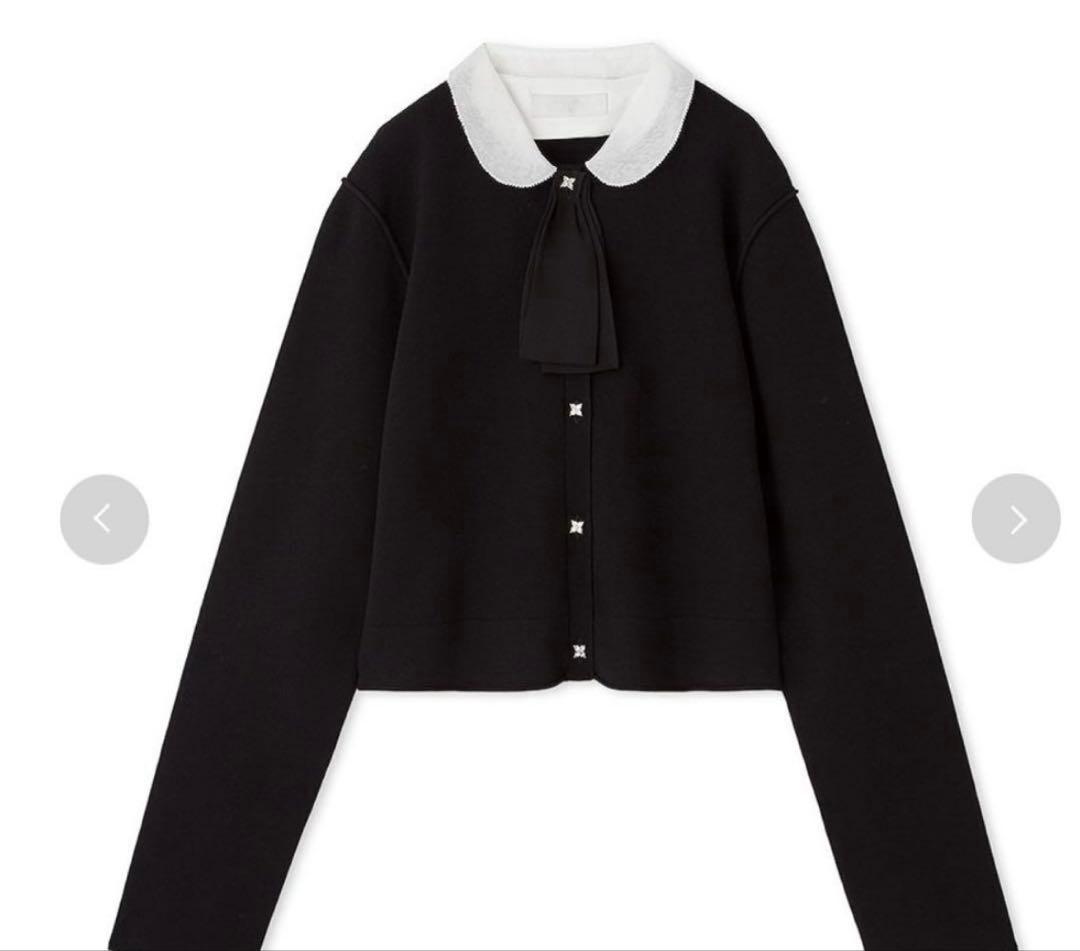 celford セルフォード　デタッチャブル総針カーディガン　ブラック　36