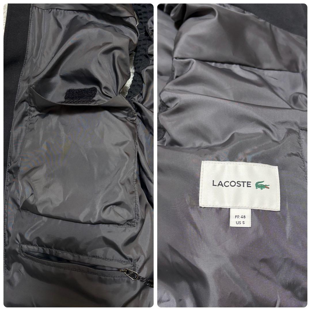 【未使用級✨】ラコステ ピケ ダウンベスト BH350EL 鹿の子 黒 FR48