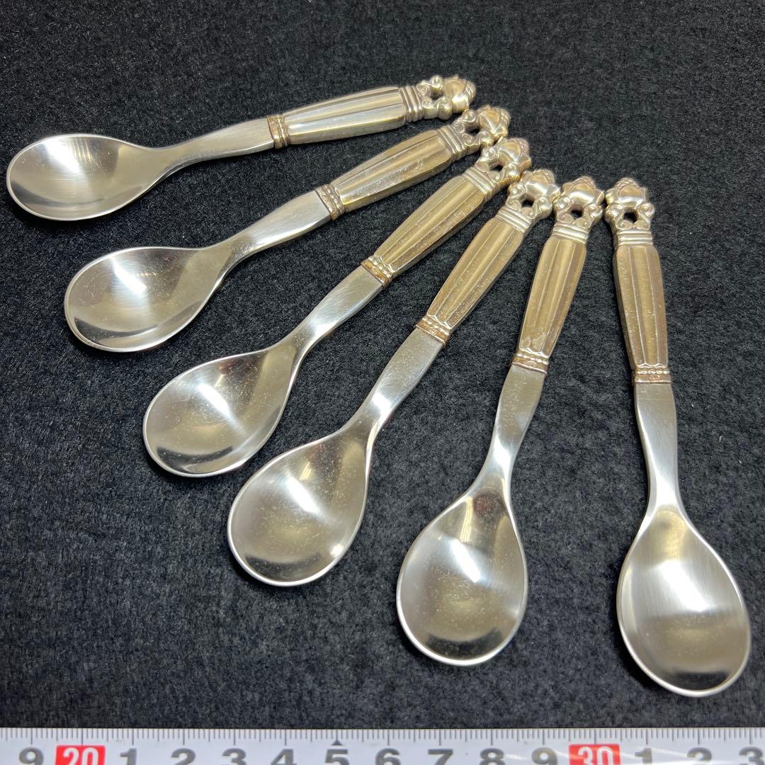 ジョージジェンセン エコーンスプーン6本　130g 東里7-1210☆2F