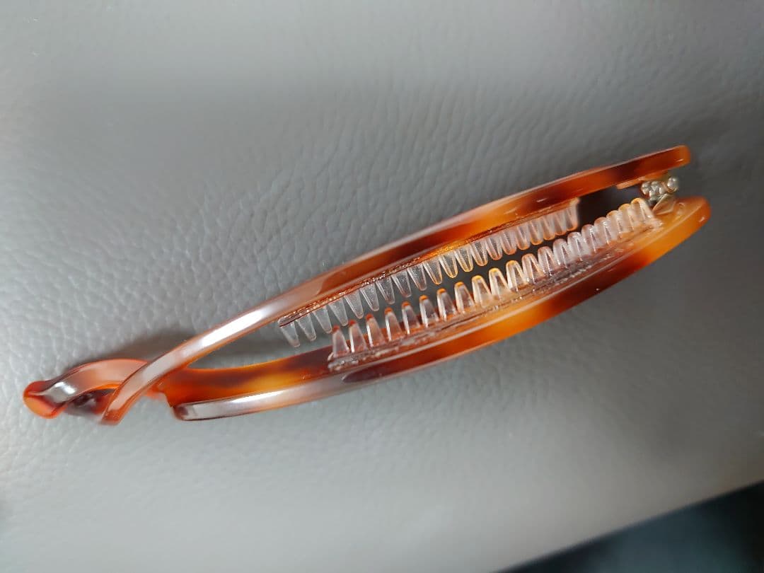 ALEXANDRE DE PARIS ブラウンバナナクリップ